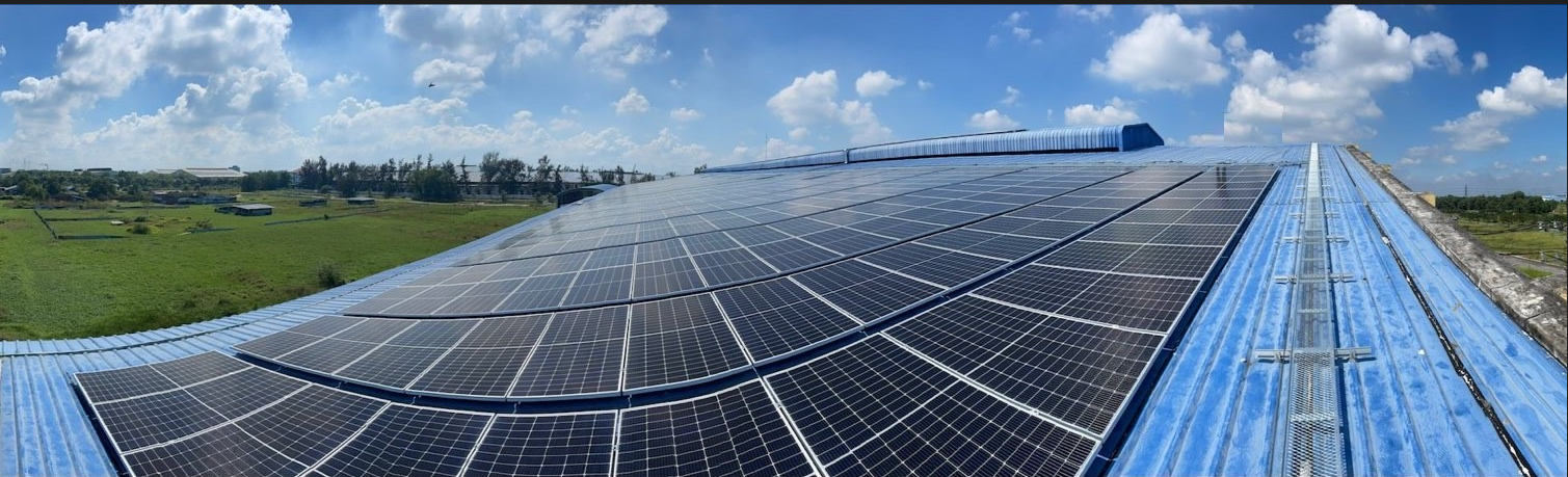 The first 1,100 kWh solar power system (self-consumption) is now operational.